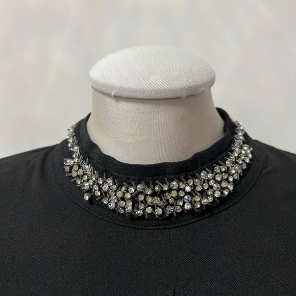 BNWT Black blouse with diamond studs - Picture 2 of 2